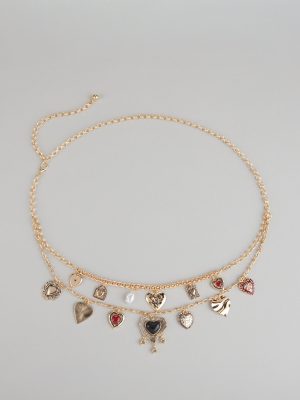 Heart Collector Layered Charm Belt