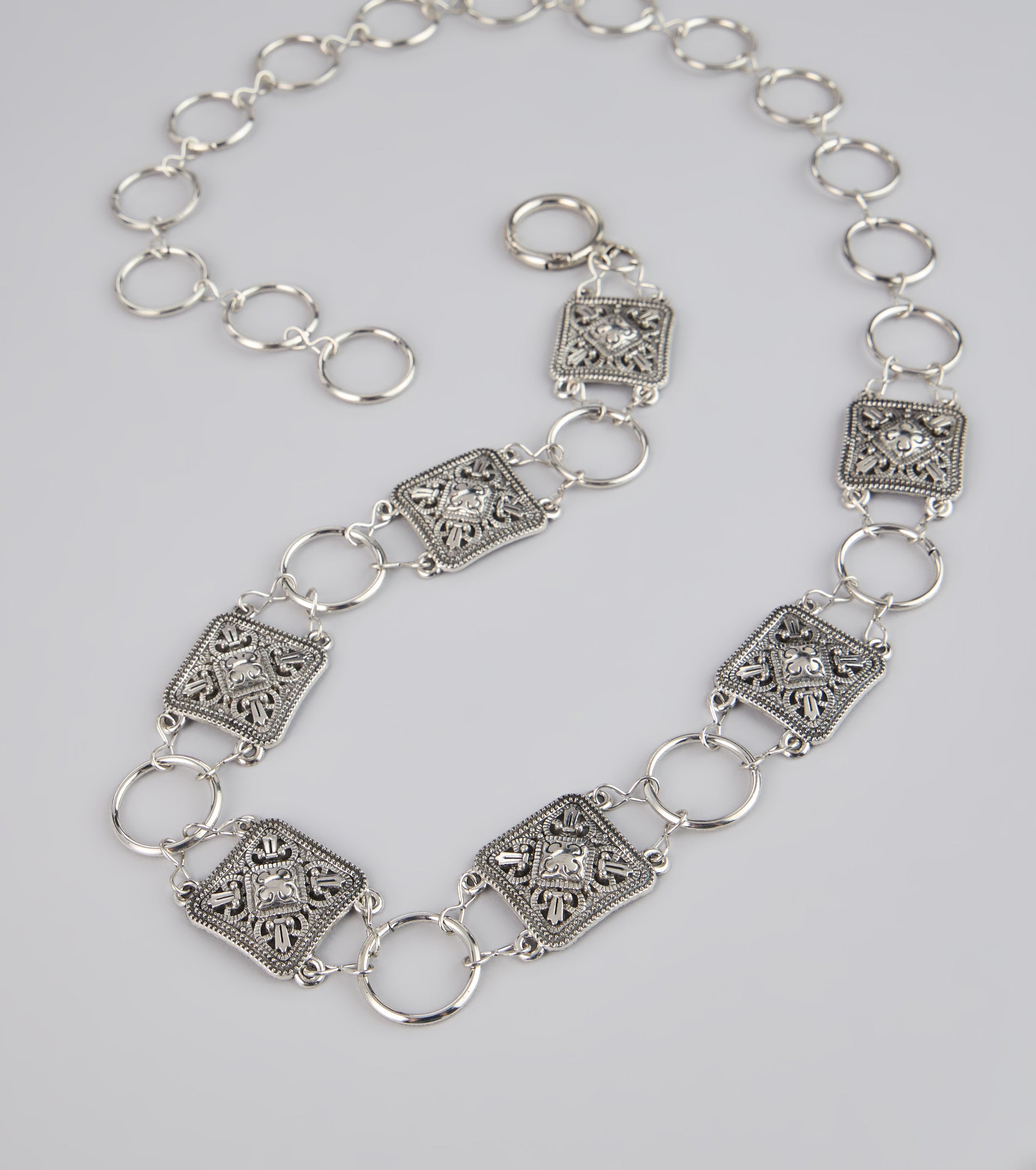 Major Attitude Etched Square Chain Belt - Image 3