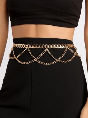 Snake Chain Layered Swag Belt