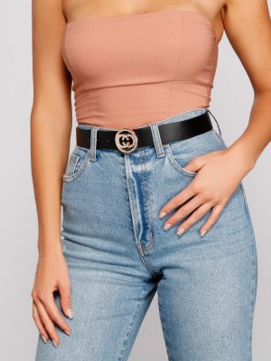 Luxe And Chic Vibes Faux Leather Belt