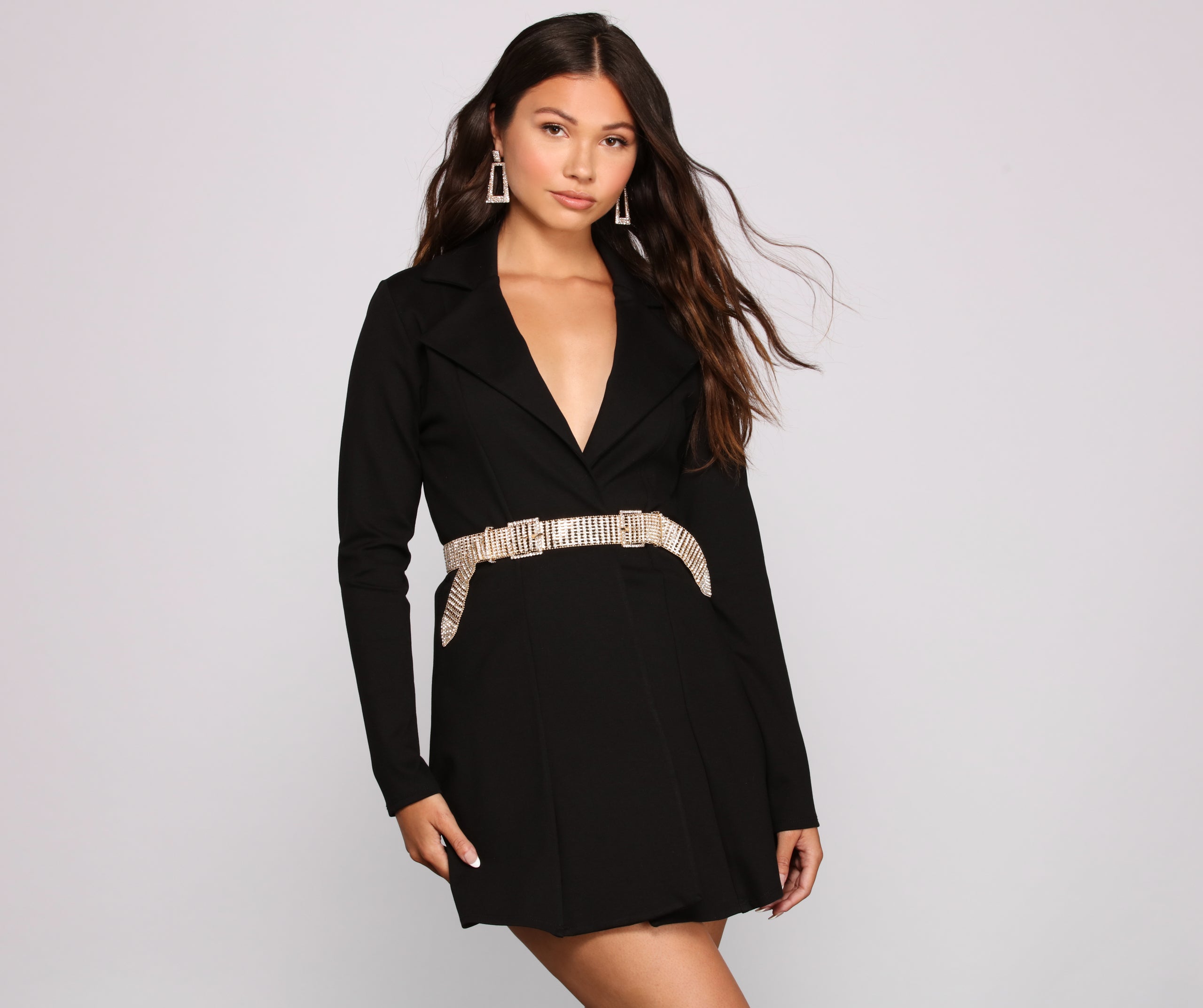 Feelin' Extra Rhinestone Double Buckle Belt - Image 2
