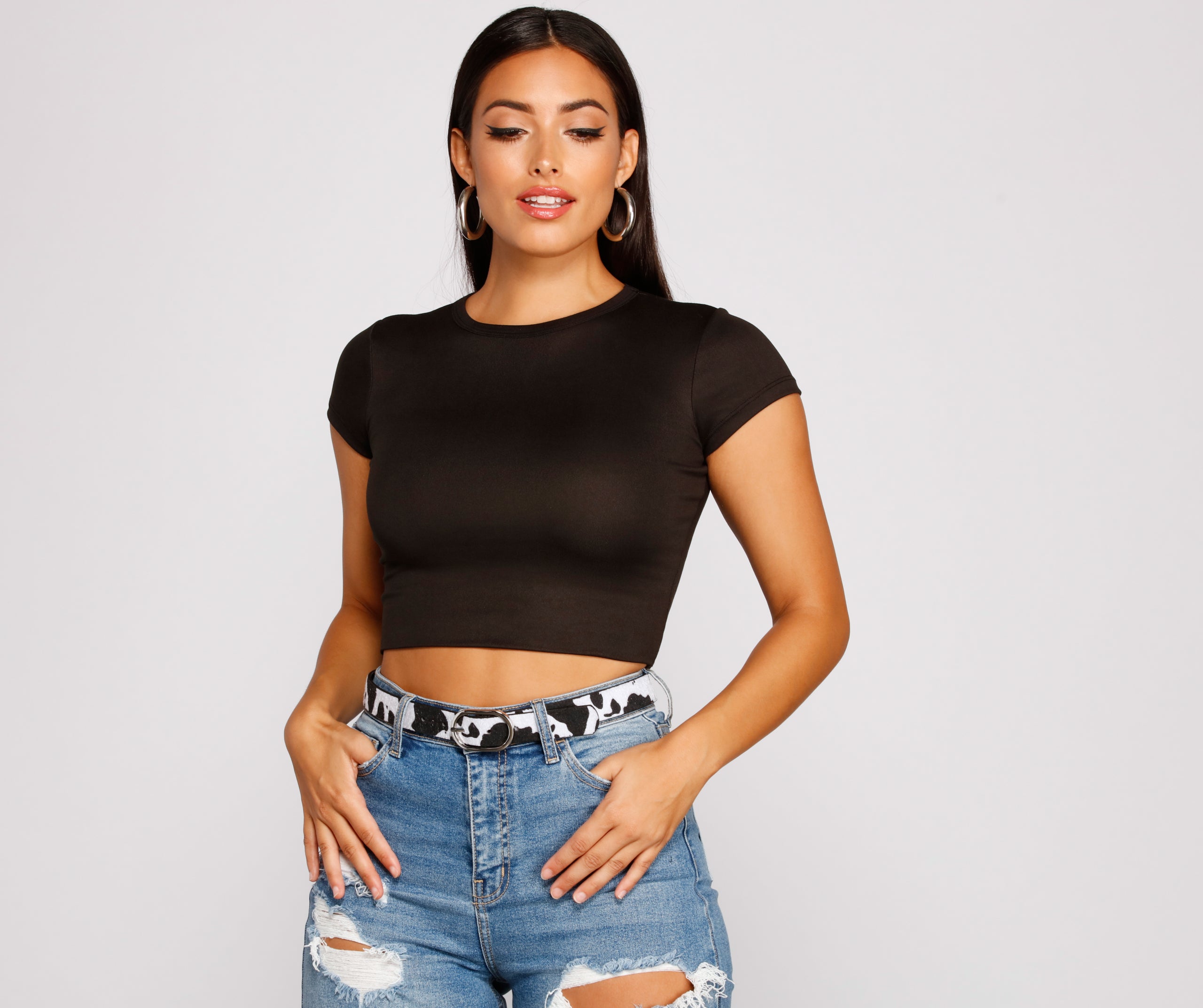 So Sleek Cow Print Belt - Image 2