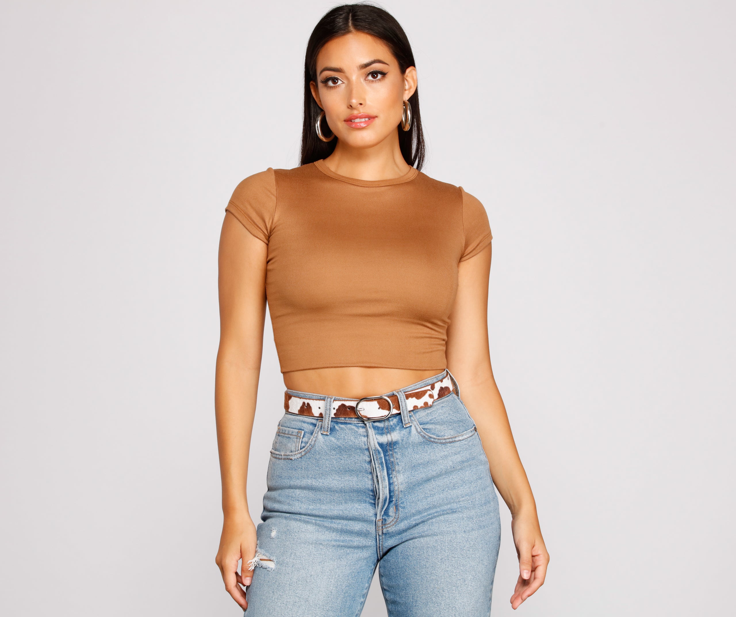So Sleek Cow Print Belt - Image 4