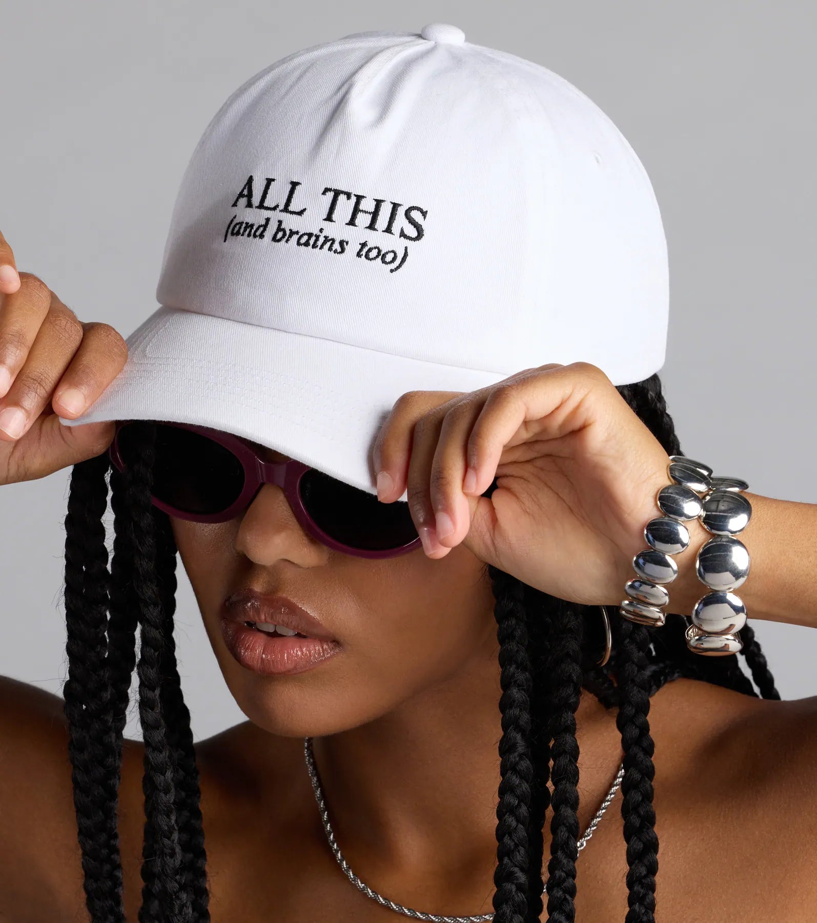 All This And Brains Too Baseball Cap - Image 3