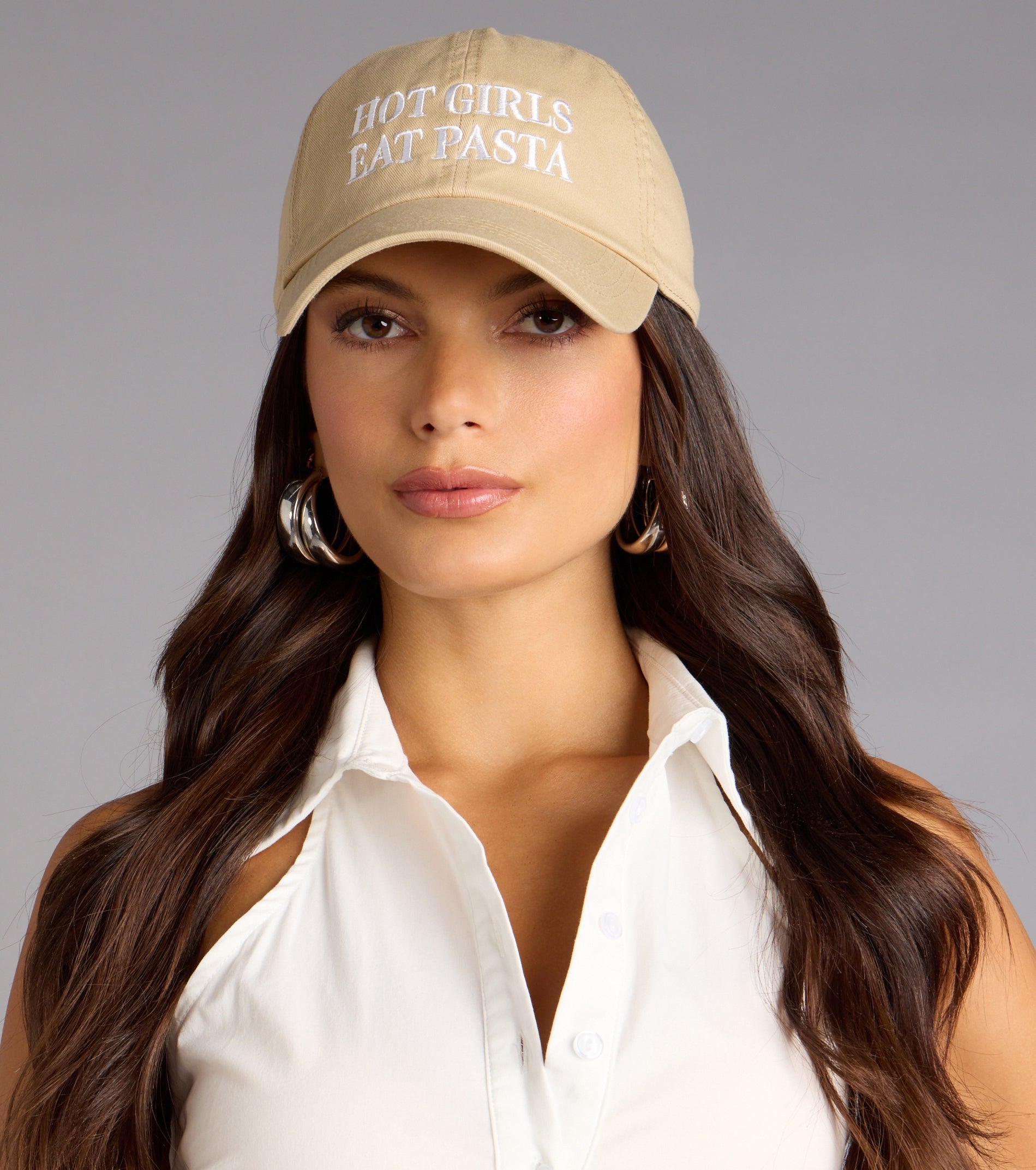 Hot Girls Eat Pasta Baseball Cap - Image 2