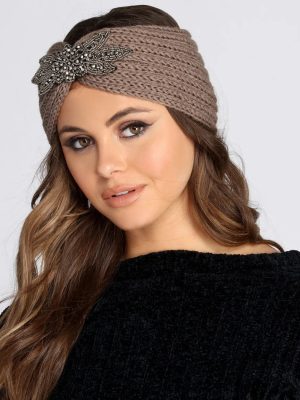 Embellished Knit Headwrap