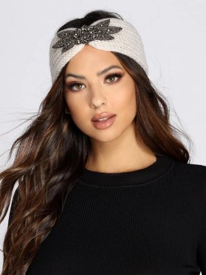 Embellished Knit Headwrap