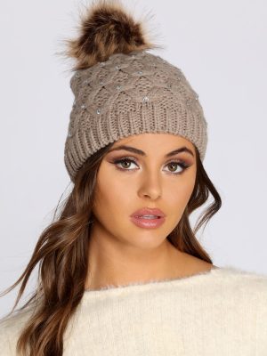 Bling Bling Knit Pom Beanie