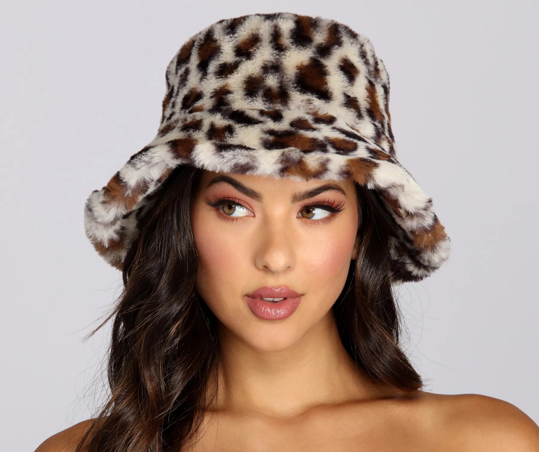 Fur Leopard Bucket Hat - Image 2