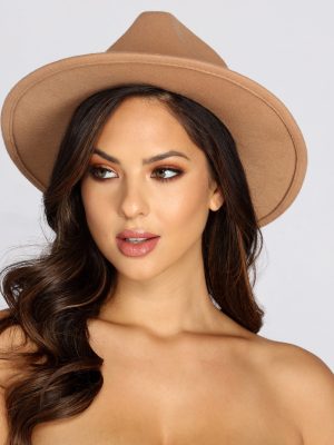 Boho Ready Faux Wool Panama Hat