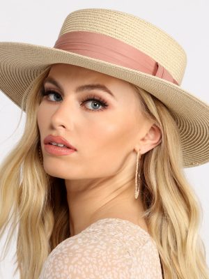 Spending Life In The Sun Straw Boater Hat