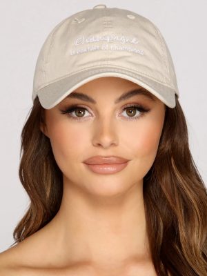 Champagne Breakfast Of Champions Script Cap
