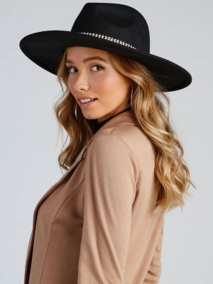 Trendy Glamour Rhinestone Panama Hat