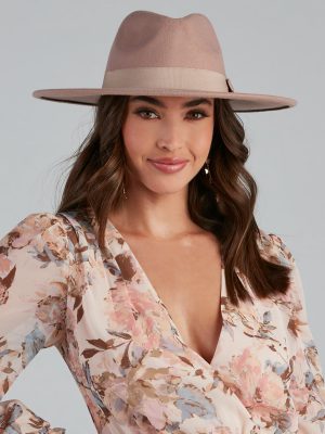 Classic Faux Wool Panama Hat