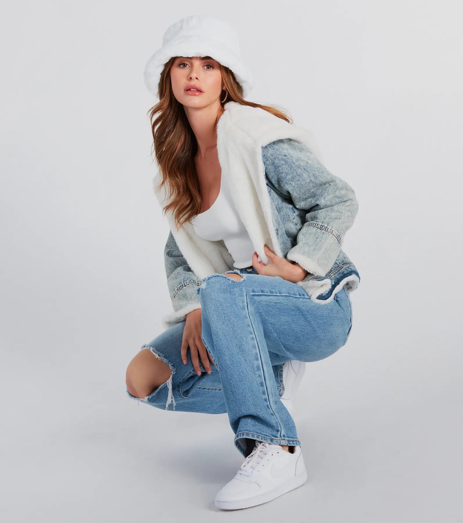 Cozy Weather Faux Fur Bucket Hat - Image 2