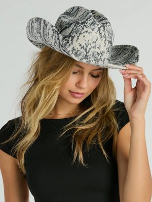 Sass Standoff Snake Print Cowboy Hat