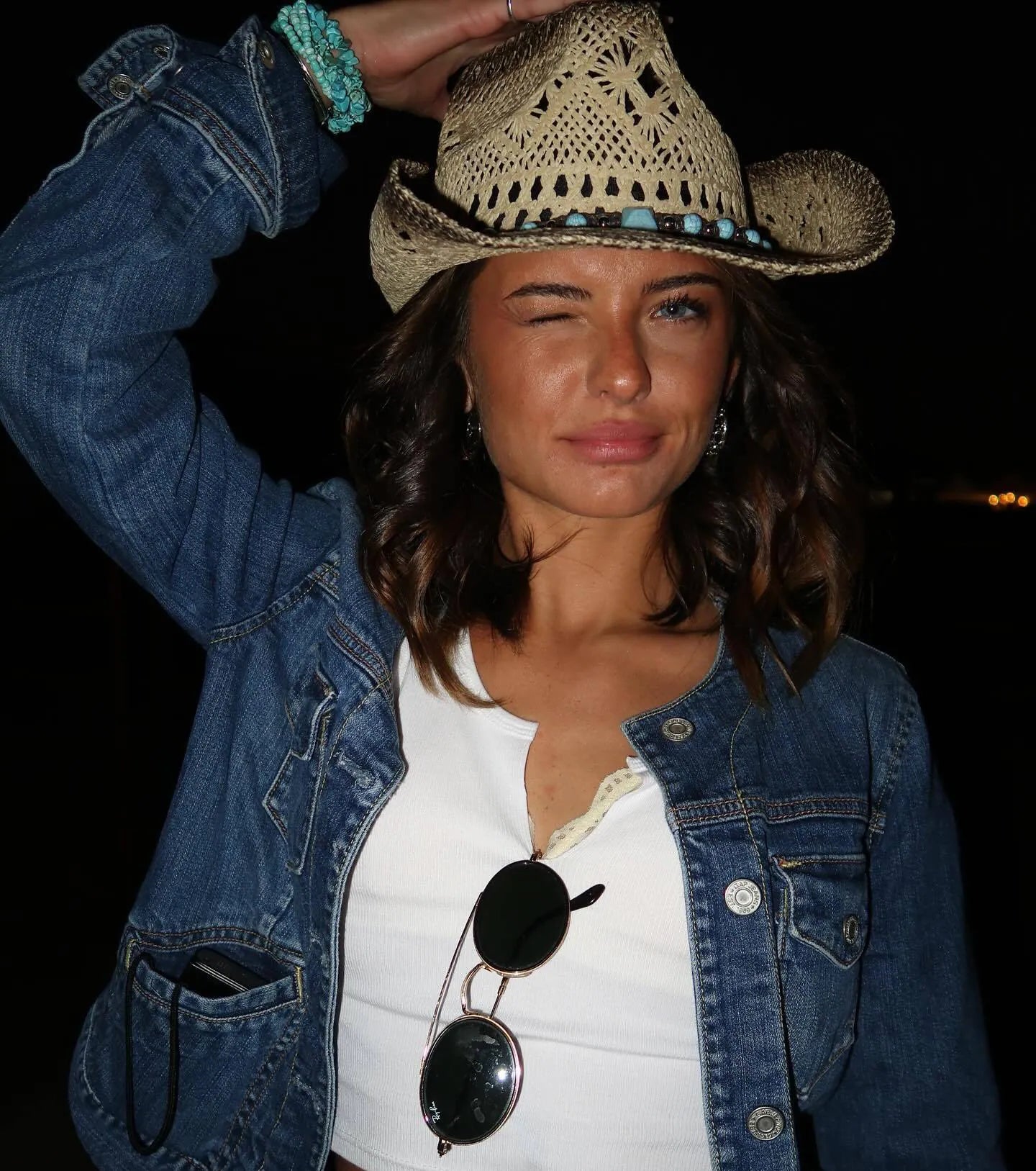 Everyday Cowgirl Colored Stone Straw Western Hat - Image 4