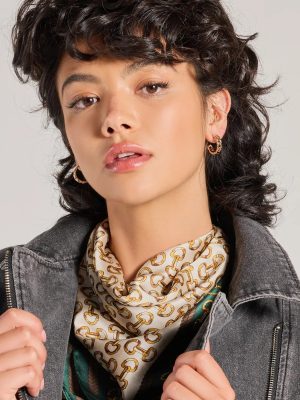 Looking Luxe Chain-Print Satin Scarf