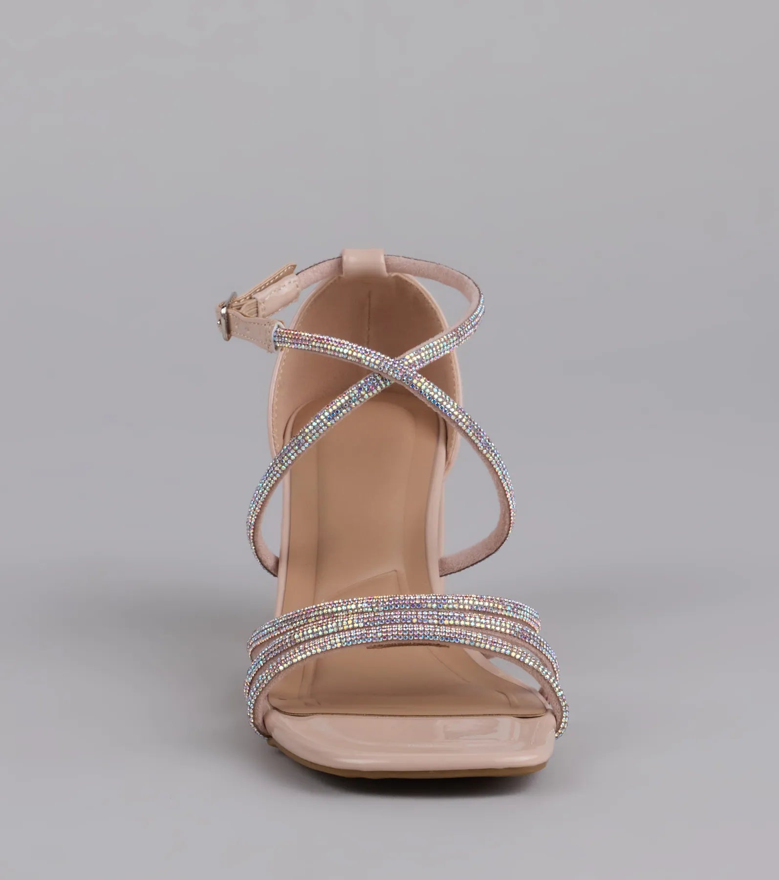 A-List Glam Rhinestone Strappy Block Heels - Image 15