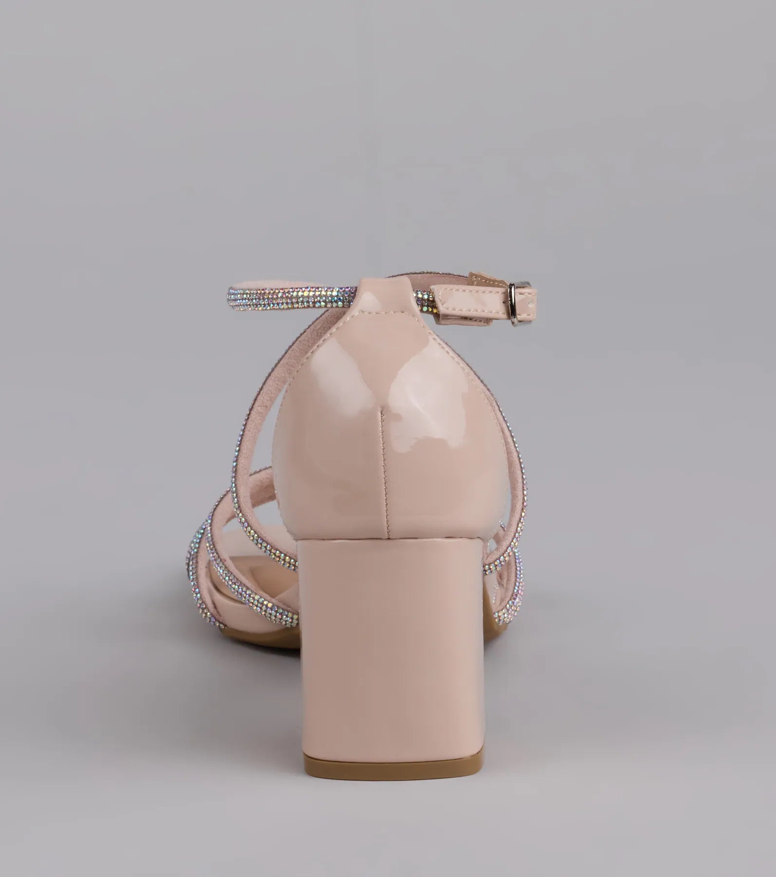 A-List Glam Rhinestone Strappy Block Heels - Image 16