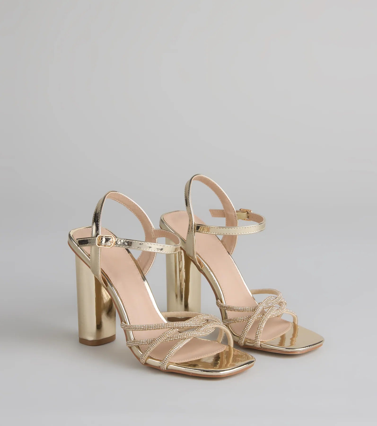 Glow Getter Twisted Rhinestone Heels - Image 5