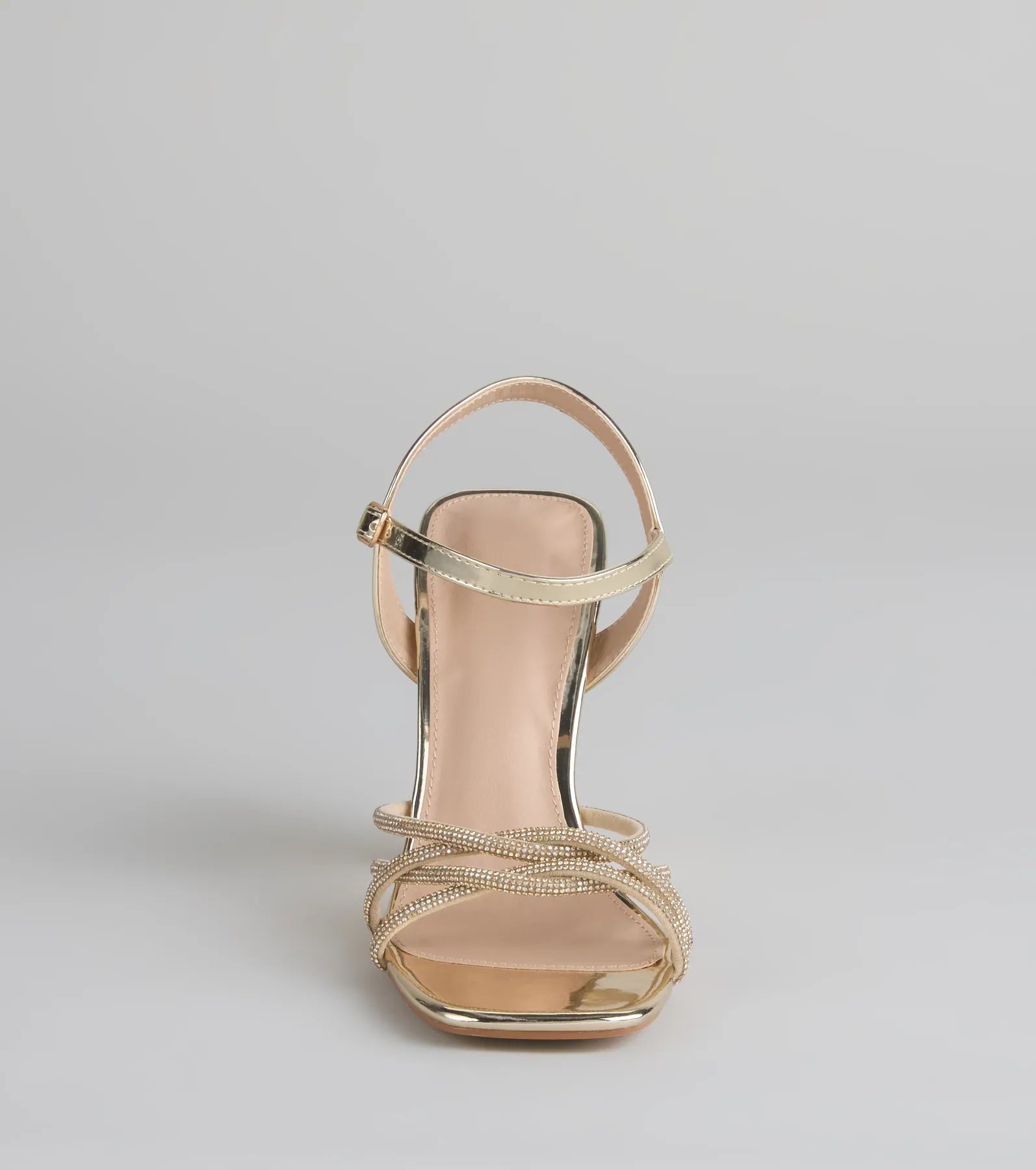 Glow Getter Twisted Rhinestone Heels - Image 7