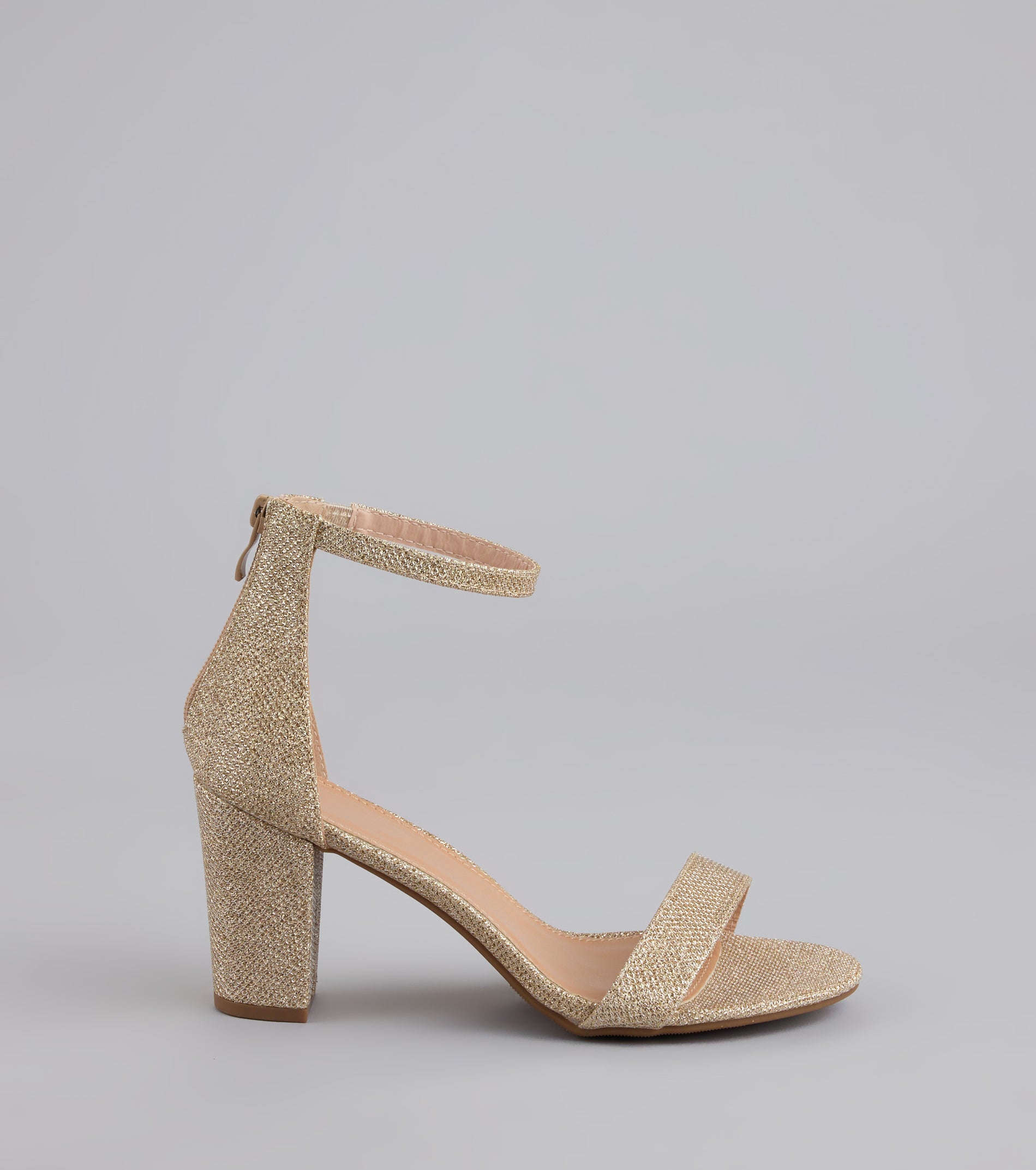 Cue The Compliments Glitter Block Heels - Image 6