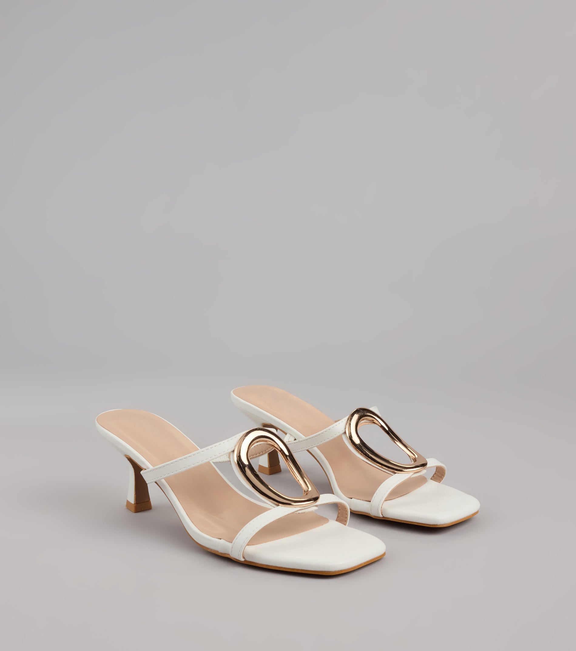 Sassy Sleek Square Toe Kitten Heels - Image 5