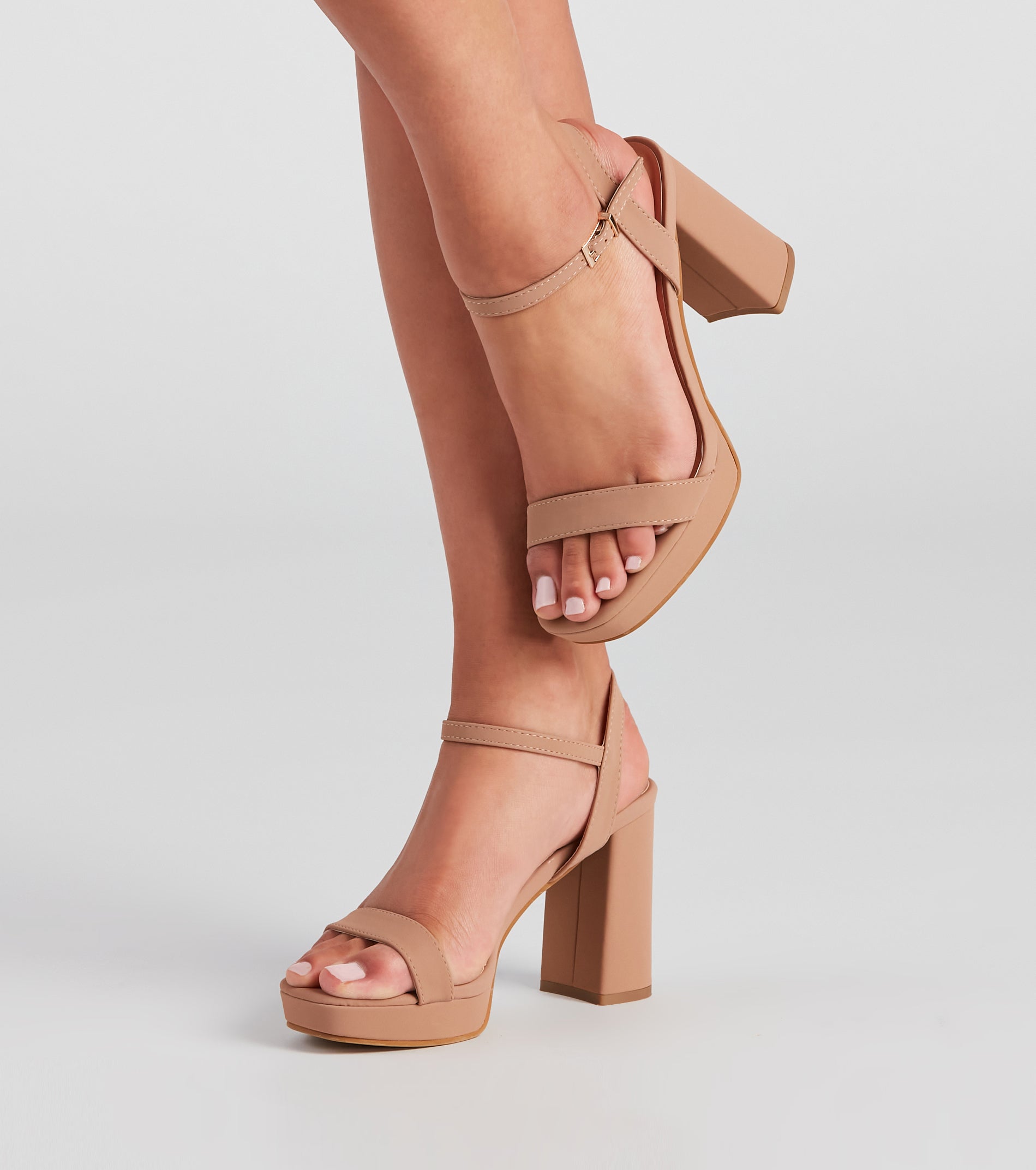 Step In Nubuck Block Heels - Image 5