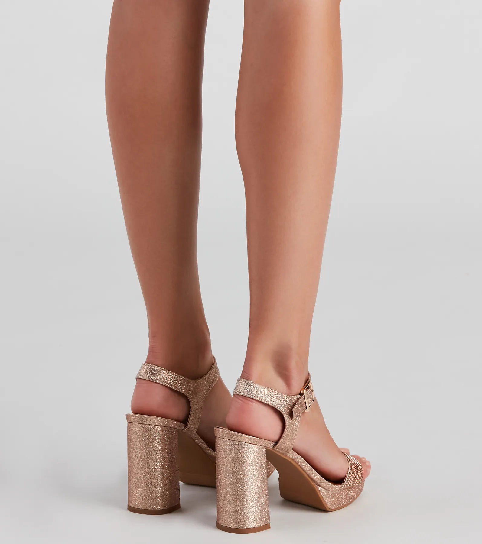Fab Walking Glitter Platform Heels - Image 4
