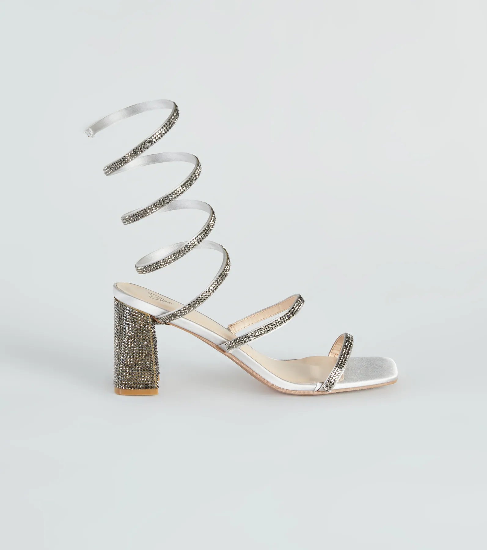 Spring Into Rhinestone Block Heels - Image 2