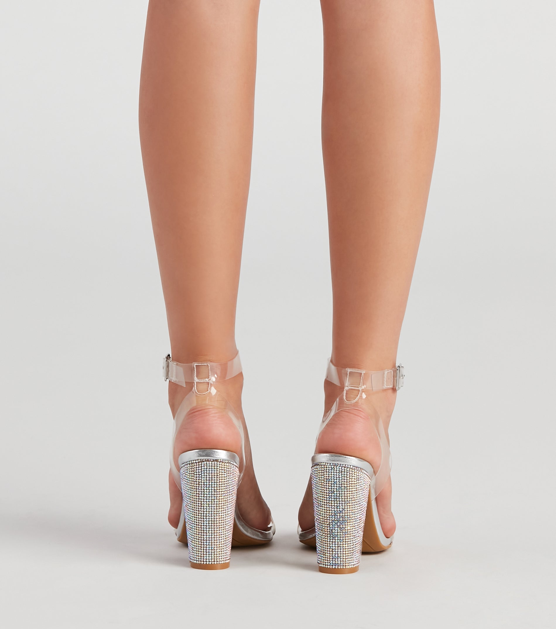 Party Glow PVC Strap Block Heels - Image 4