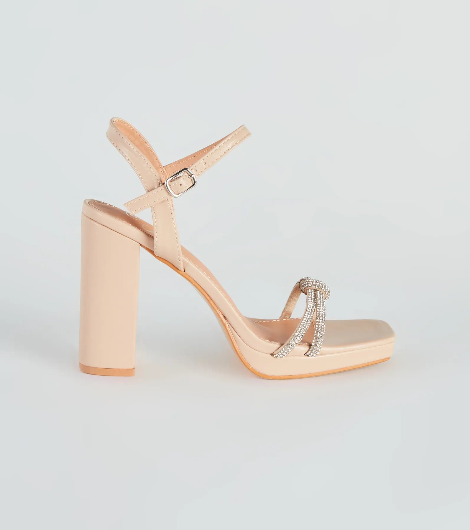 Ready Or Knot Rhinestone Platform Heels - Image 2