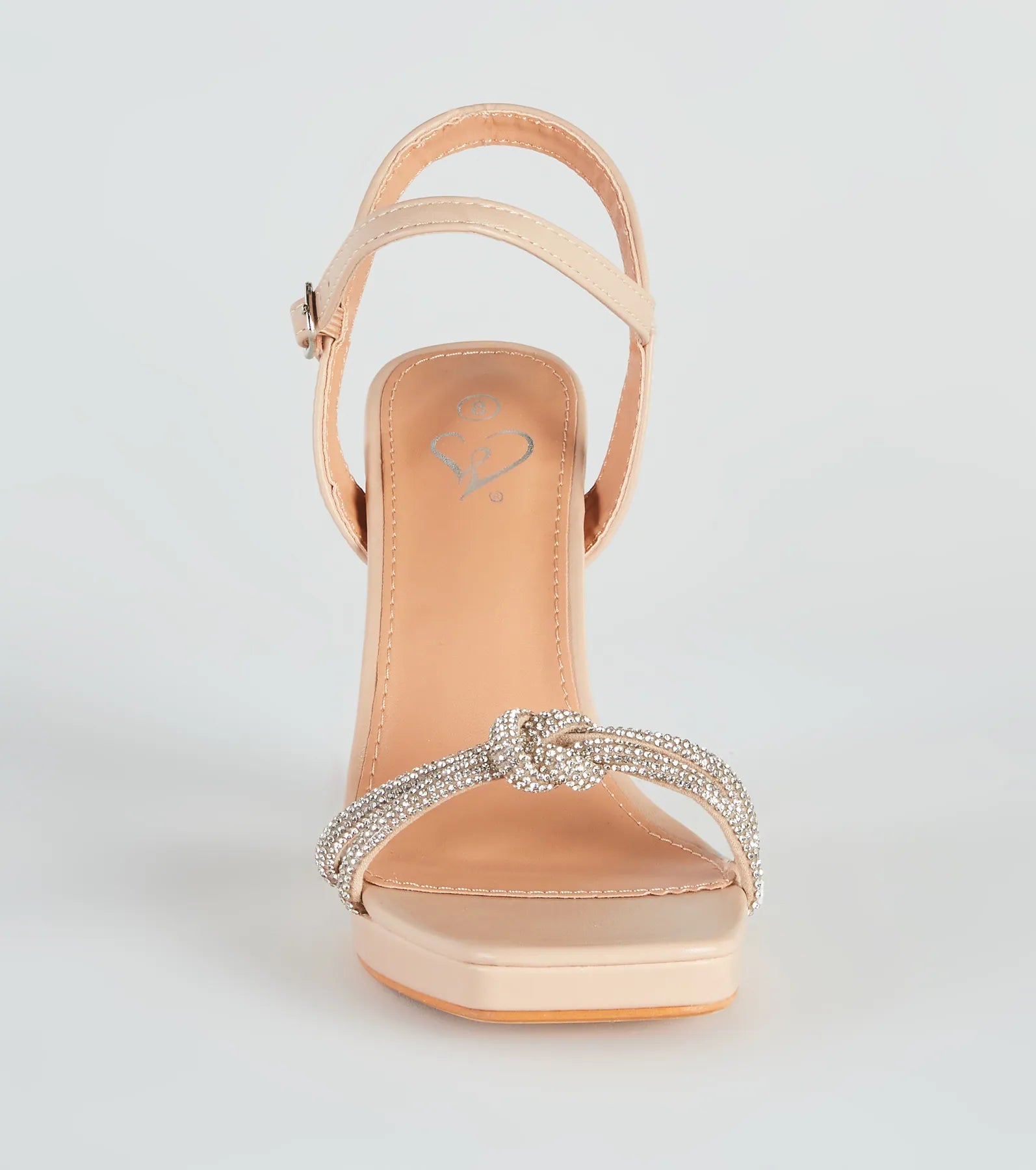 Ready Or Knot Rhinestone Platform Heels - Image 3