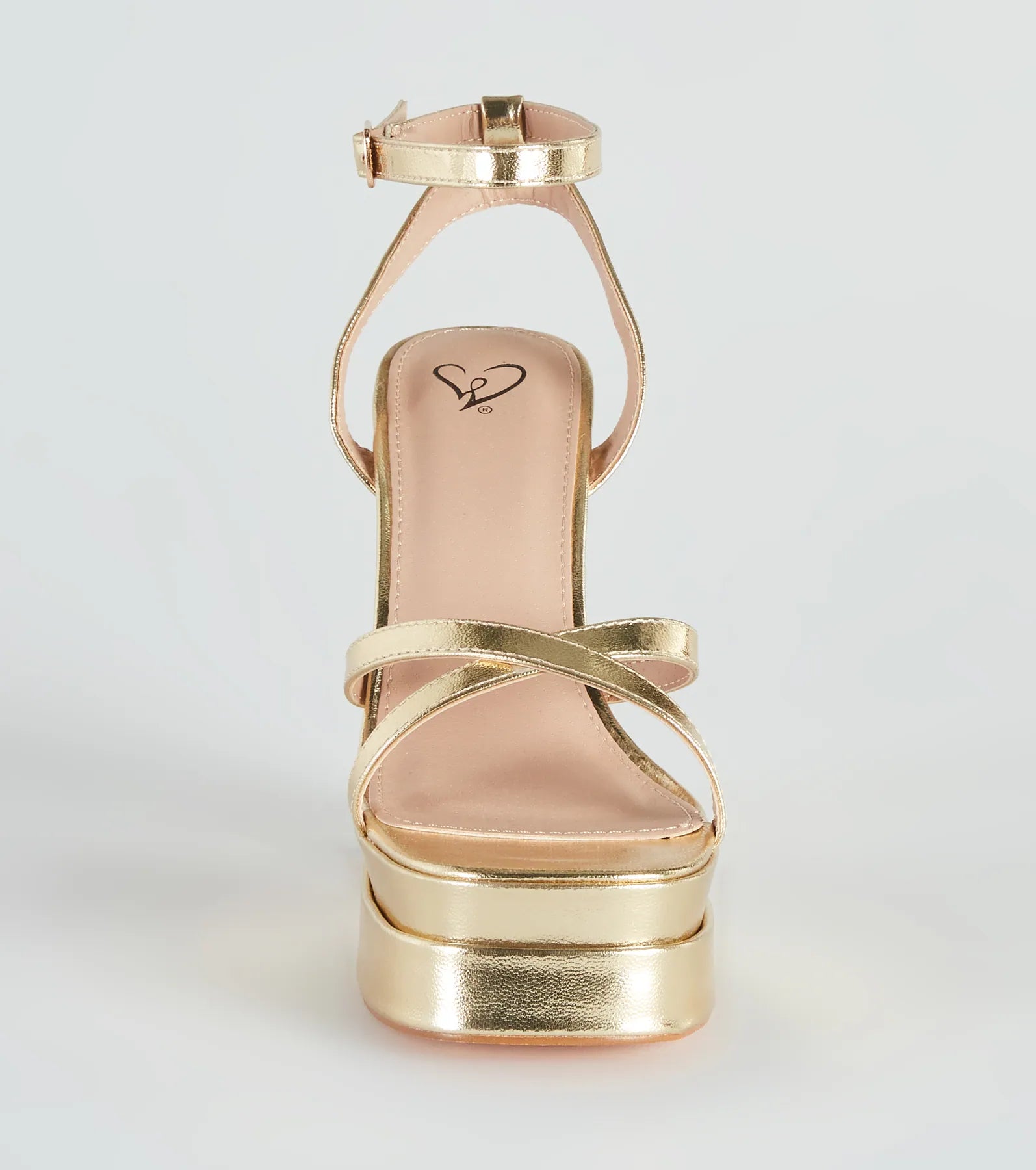 Set To Stun Metallic Platform Heels - Image 3