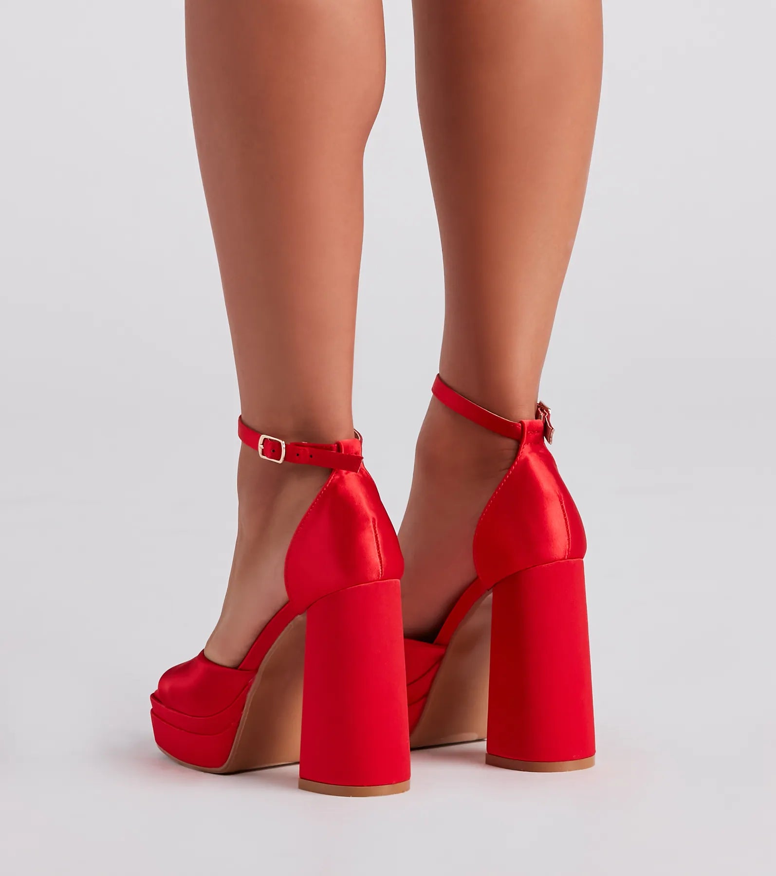 Something New Satin Platform Heels - Image 4