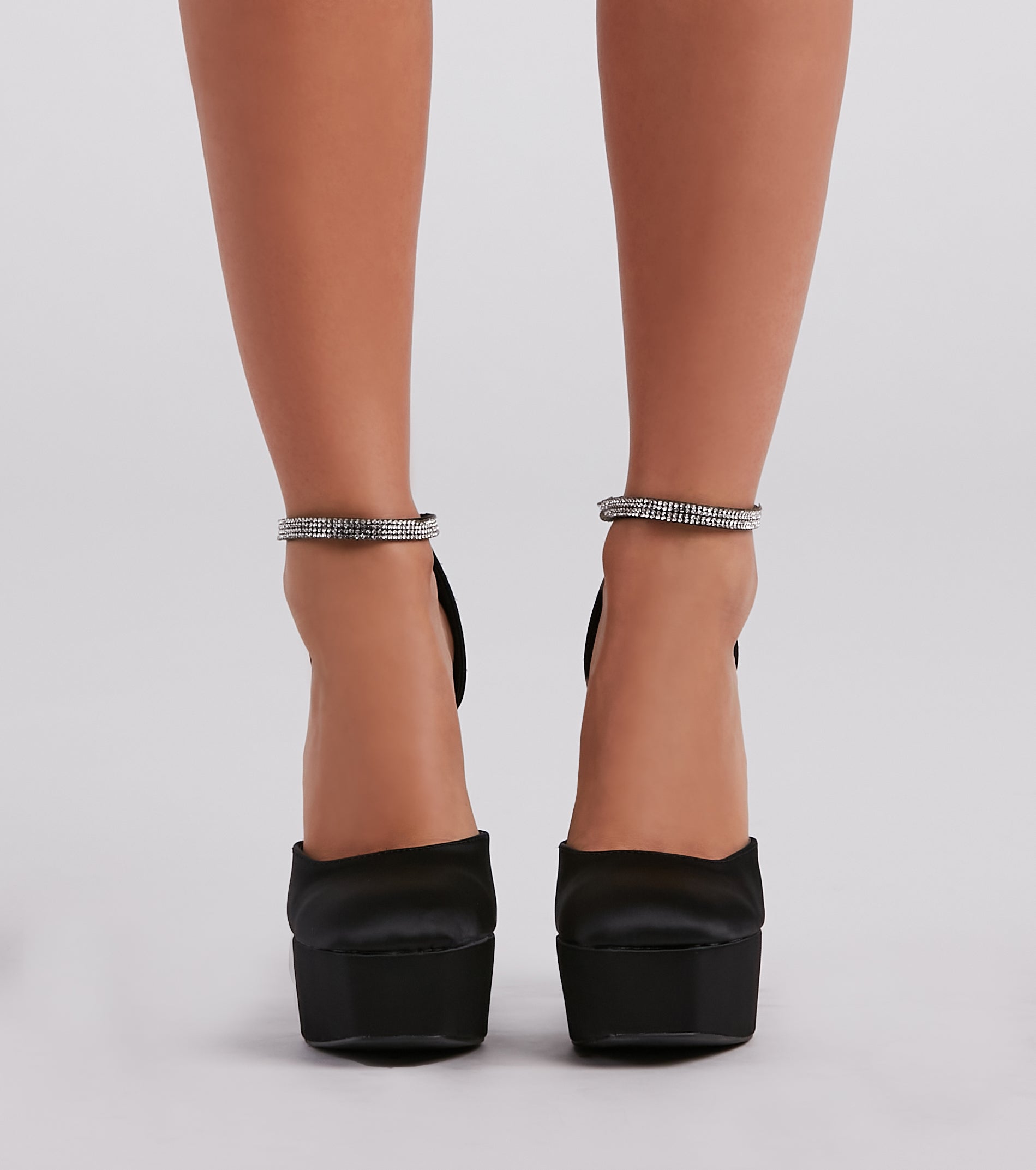 Season To Party Satin Platform Pumps - Image 6