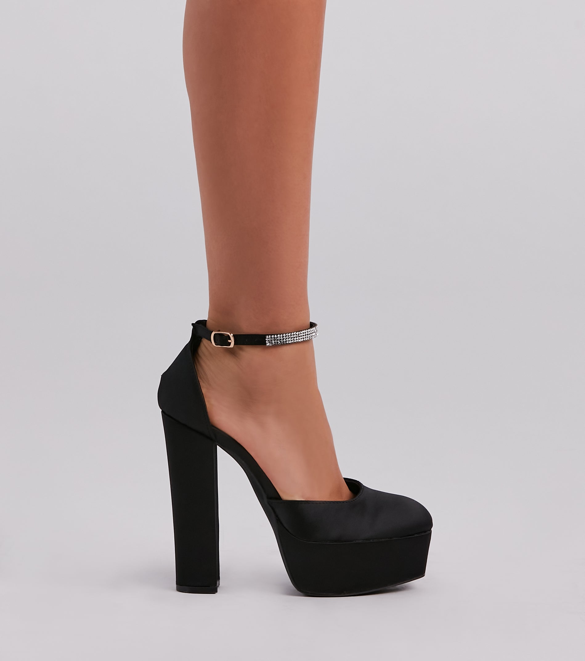 Season To Party Satin Platform Pumps - Image 7