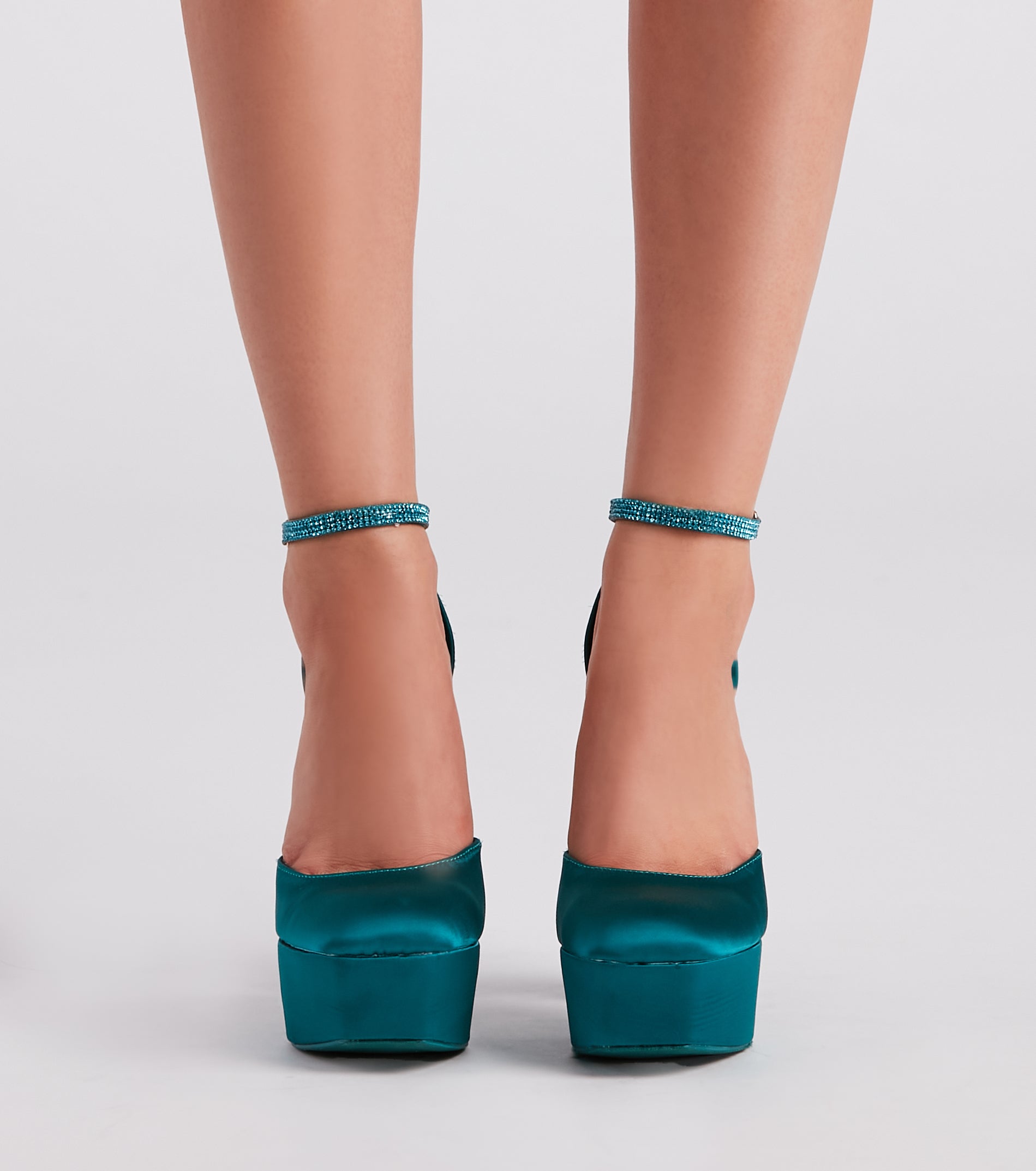 Season To Party Satin Platform Pumps - Image 10