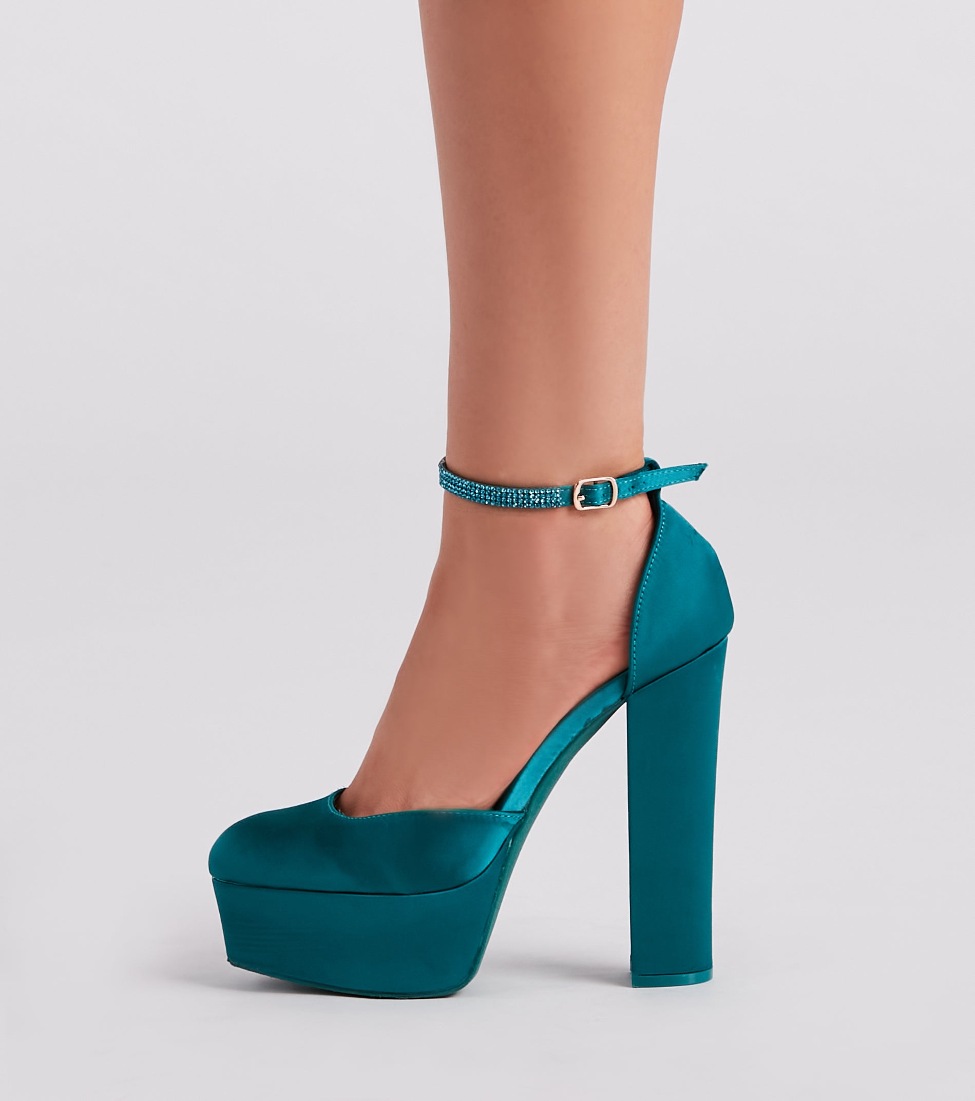 Season To Party Satin Platform Pumps - Image 11