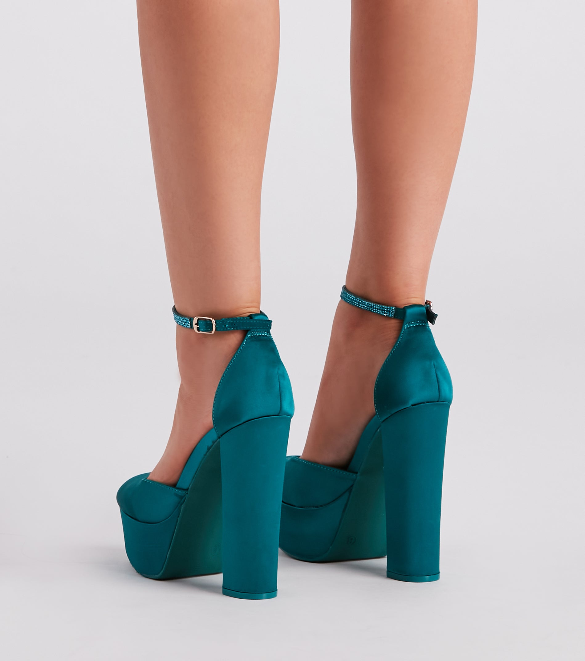 Season To Party Satin Platform Pumps - Image 12