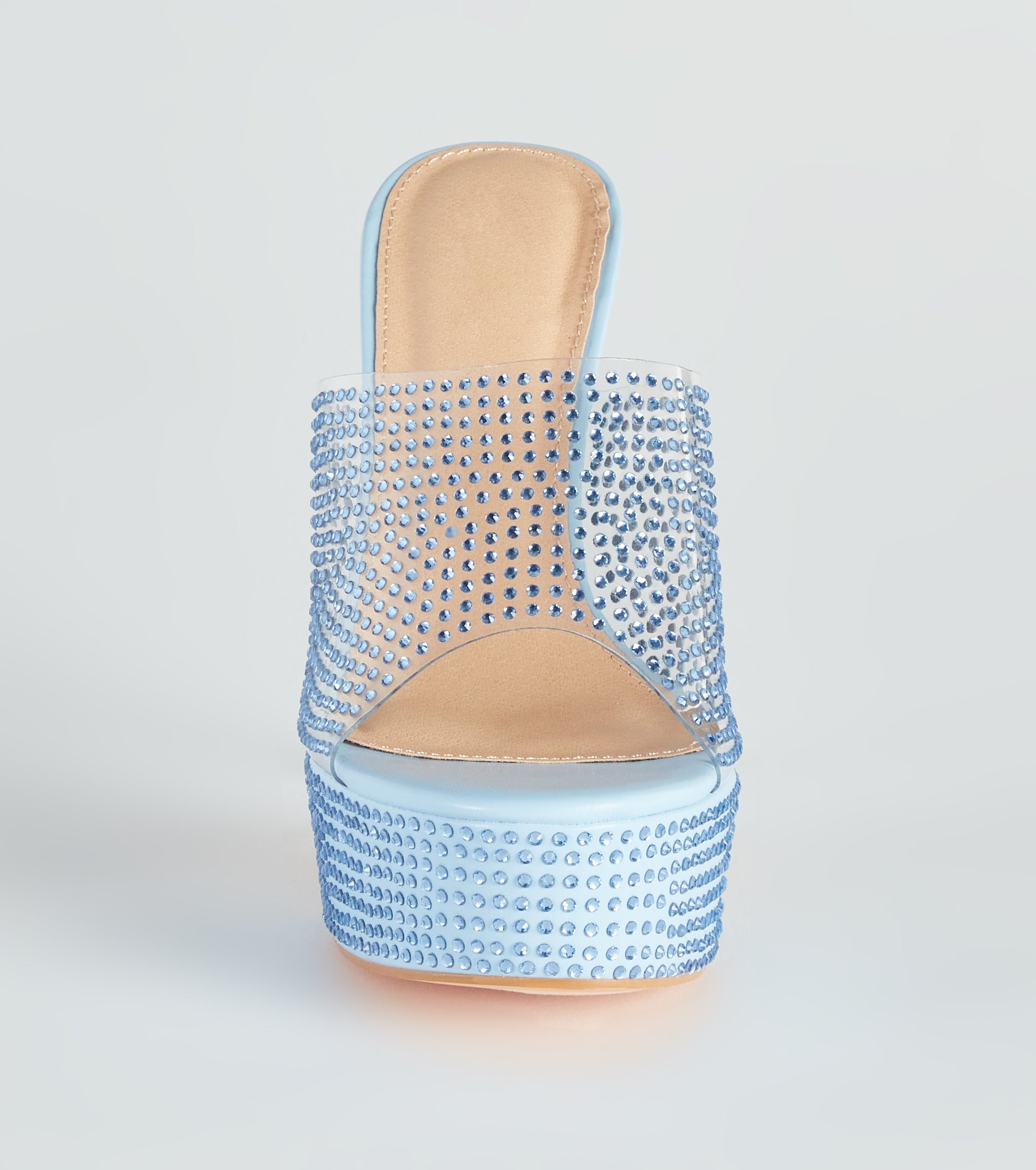 She's So Sassy Rhinestone Platform Stiletto Mules - Image 3