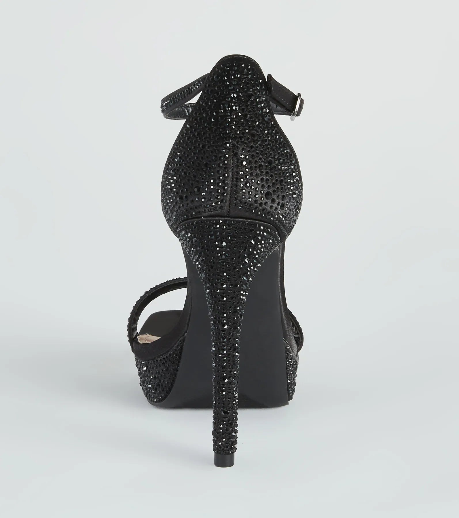 Sparkle At Midnight Rhinestone Platform Heels - Image 4