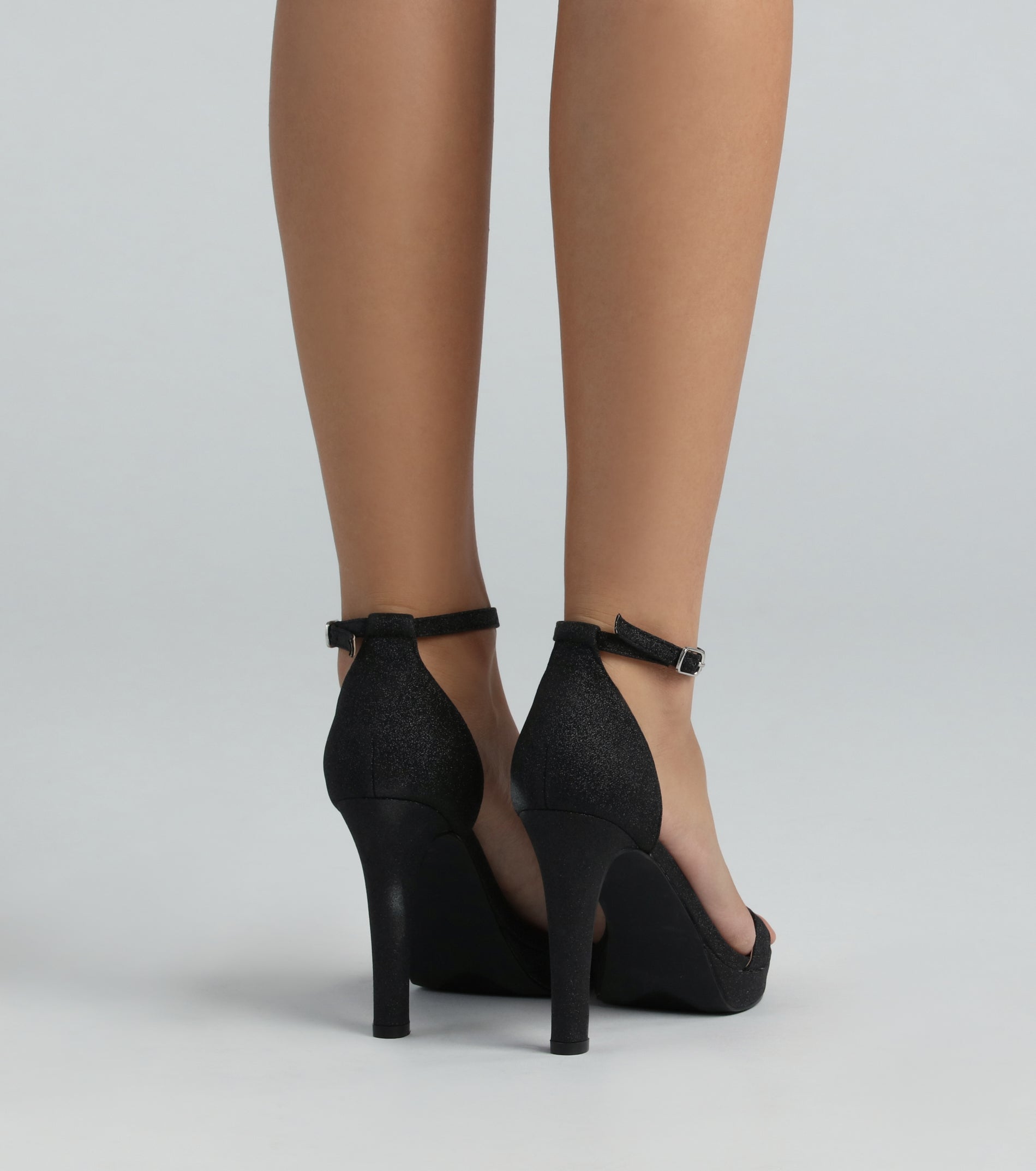 Glimmer Goals Glitter Mesh Stiletto Heels - Image 4