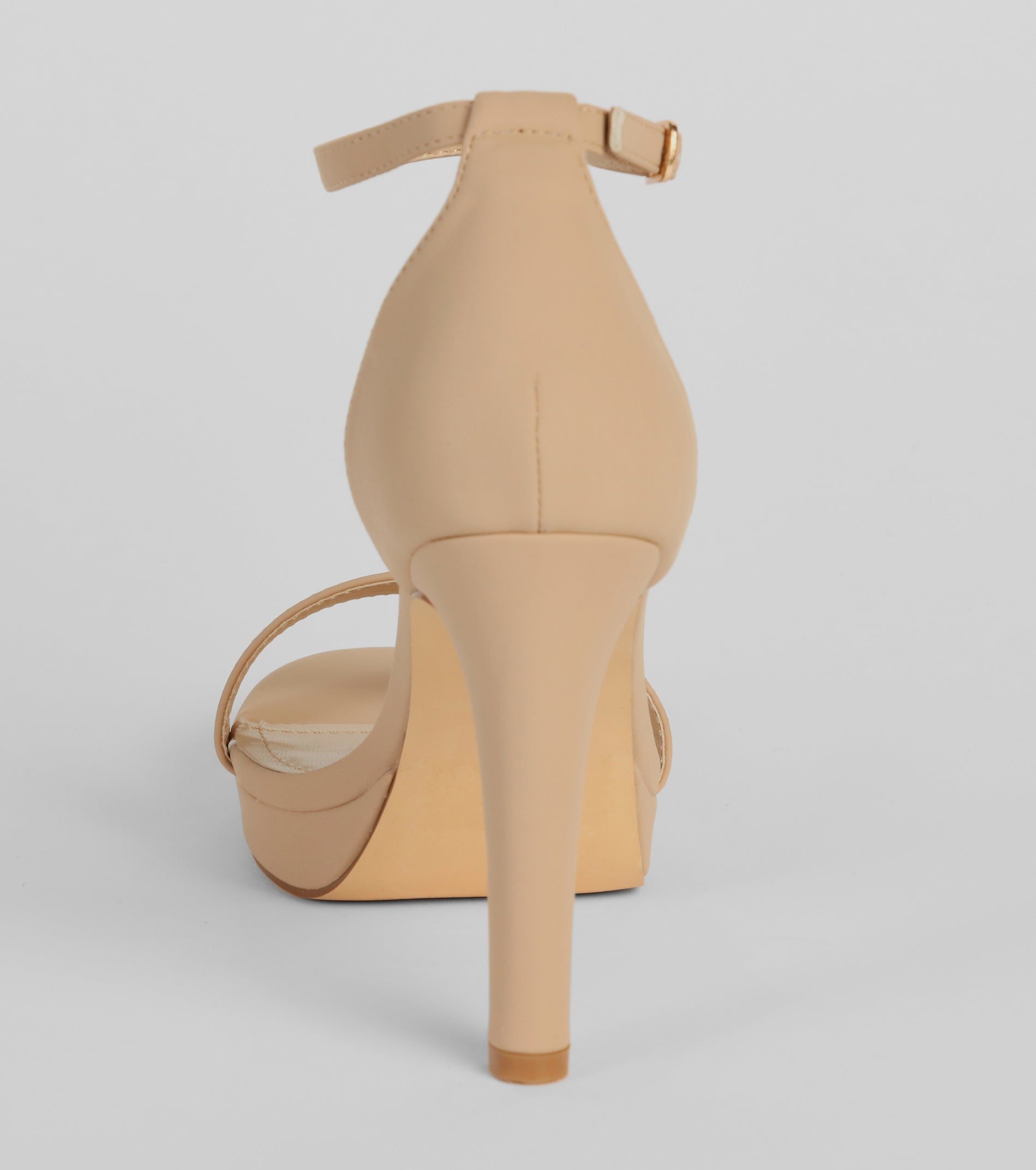 Flirty And Fun Nubuck Platform Stiletto Heels - Image 4