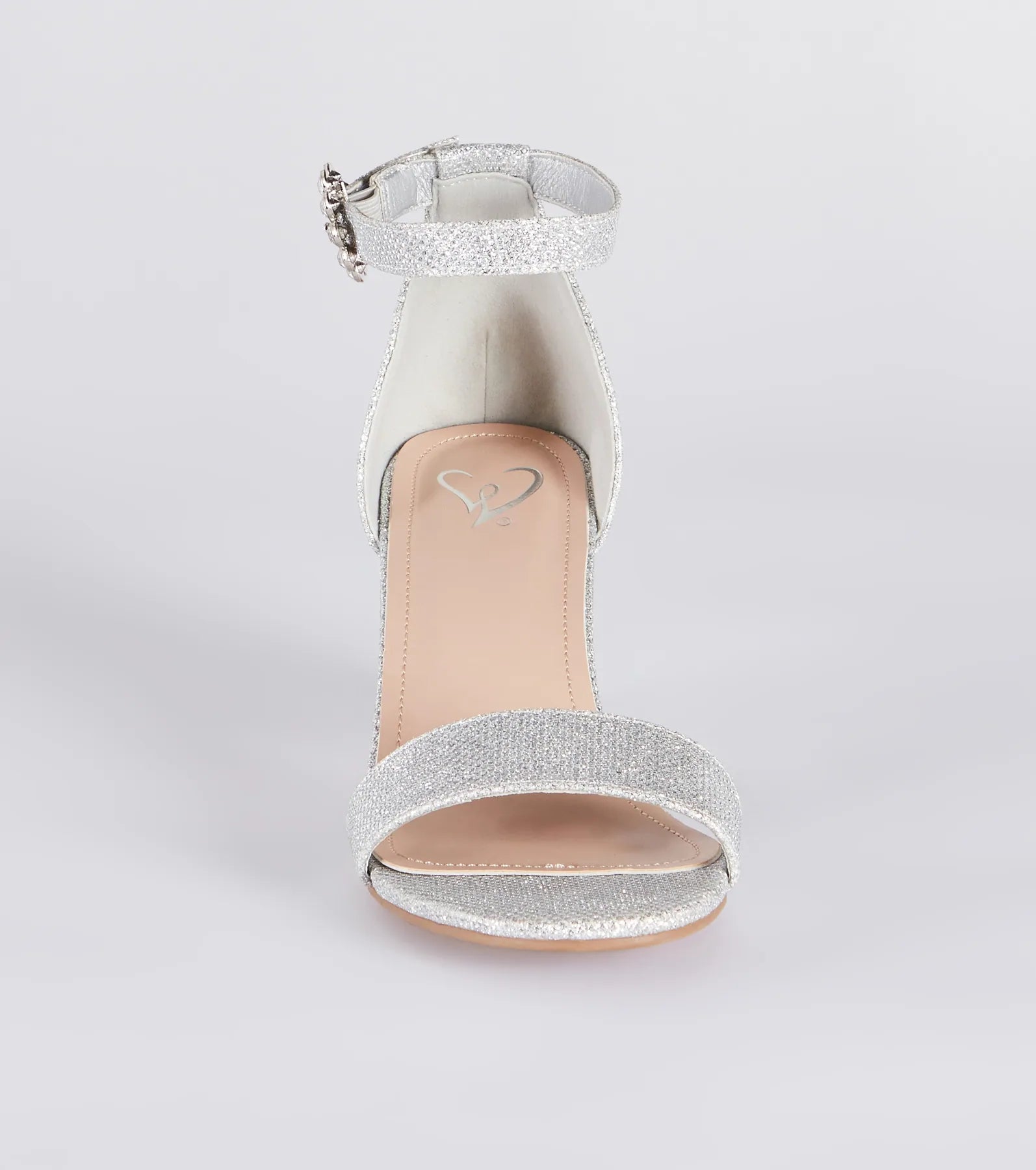 Party Partner Glitter Rhinestone Buckle Heels - Image 3