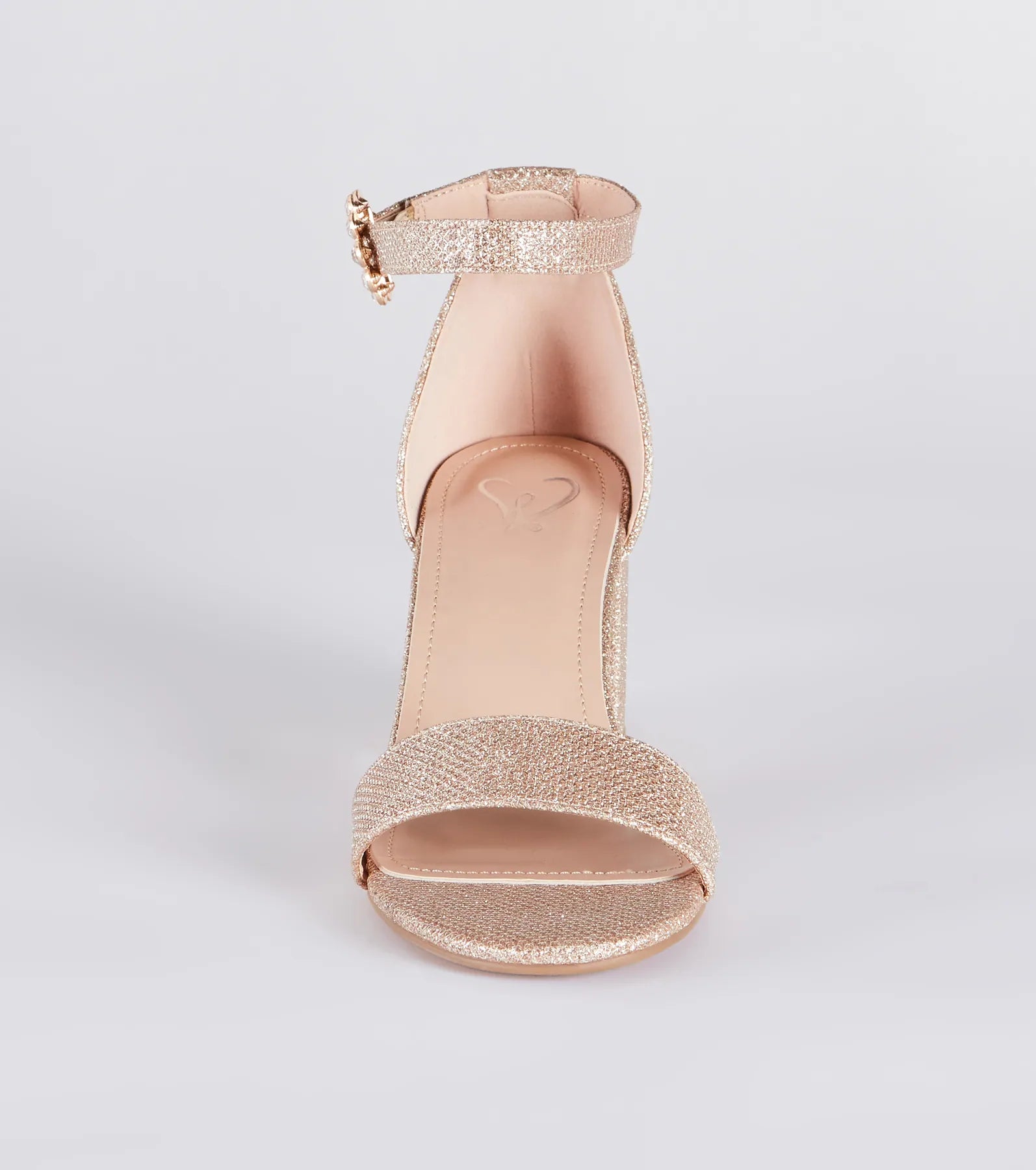 Party Partner Glitter Rhinestone Buckle Heels - Image 7