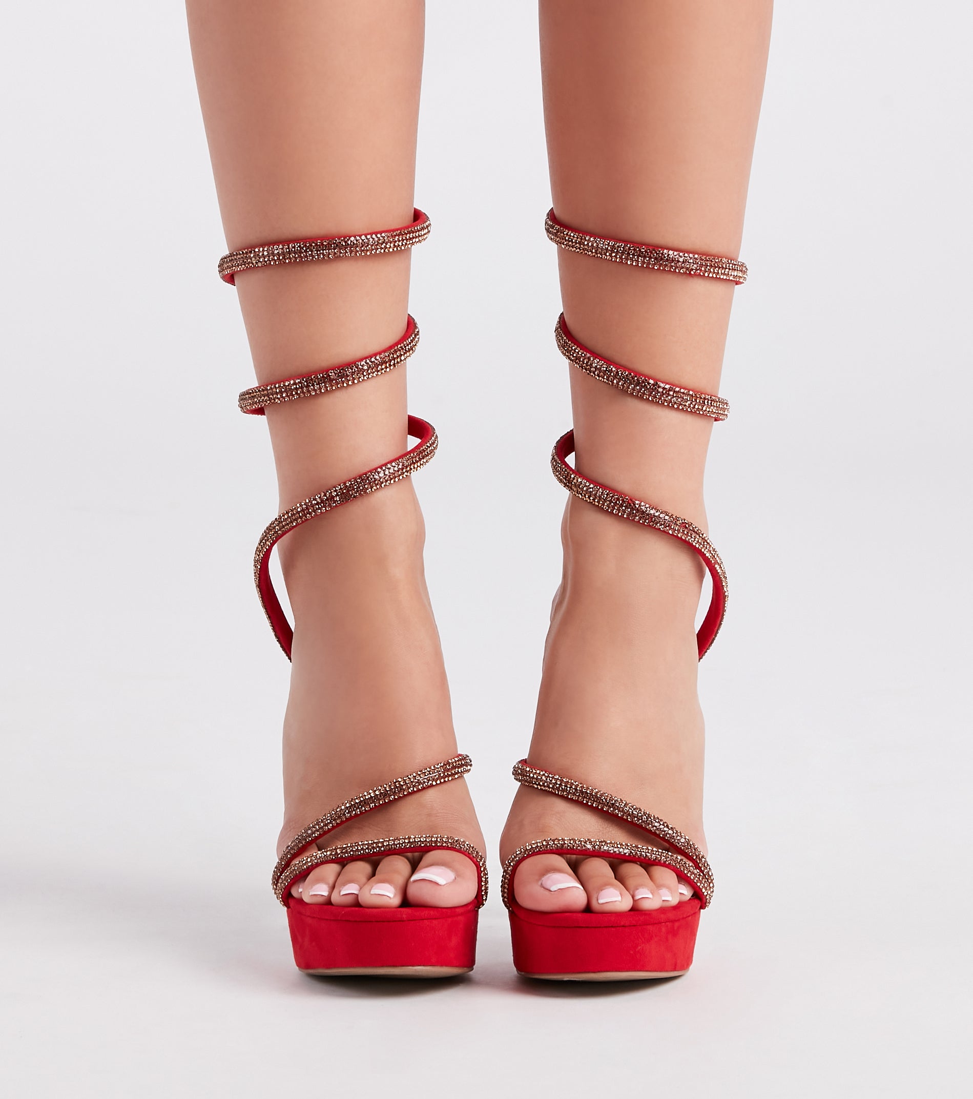 Spark Of Glamour Rhinestone Spiral Stiletto Heels - Image 10