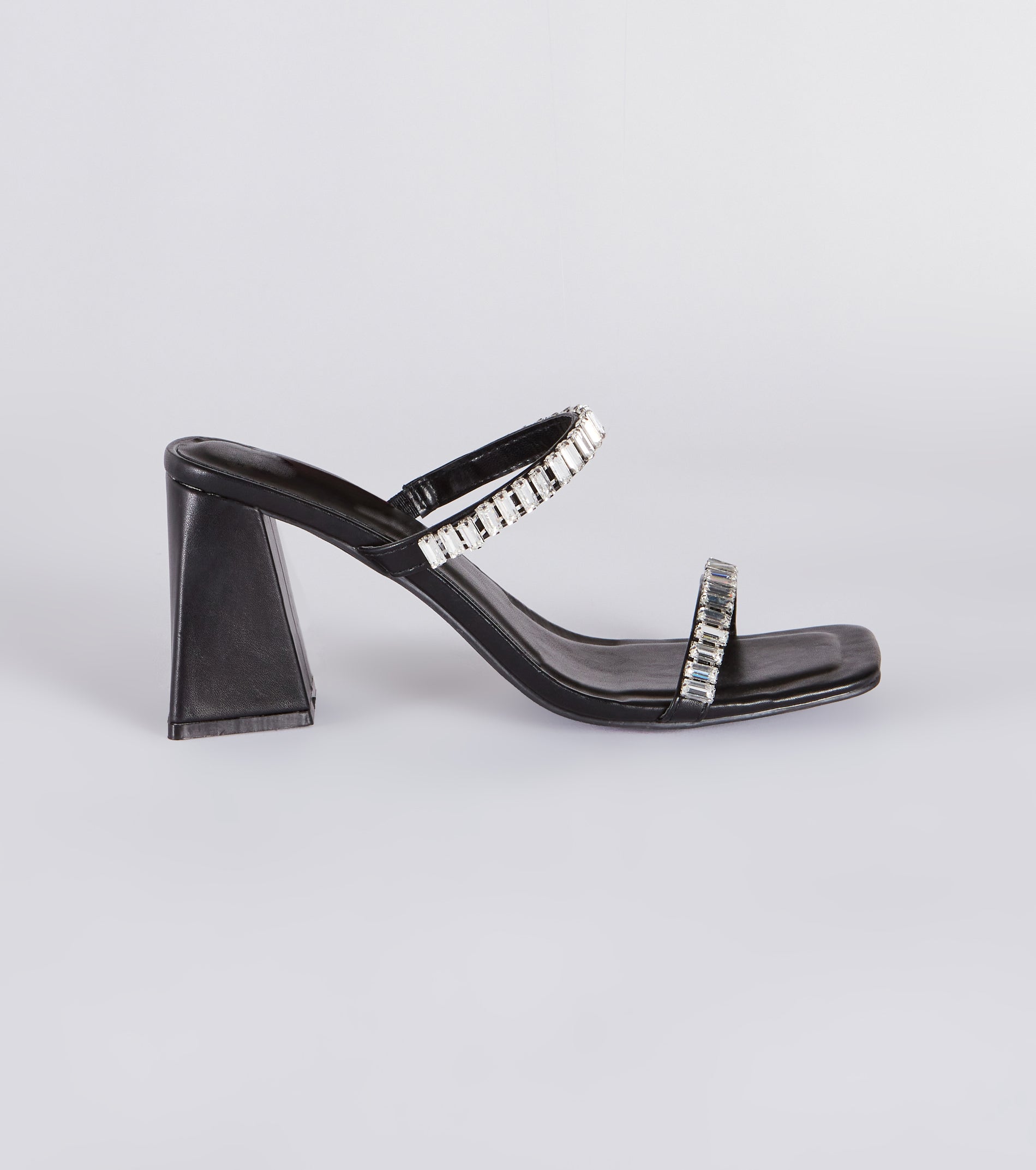 Time To Glam Rhinestone Strap Mules - Image 2