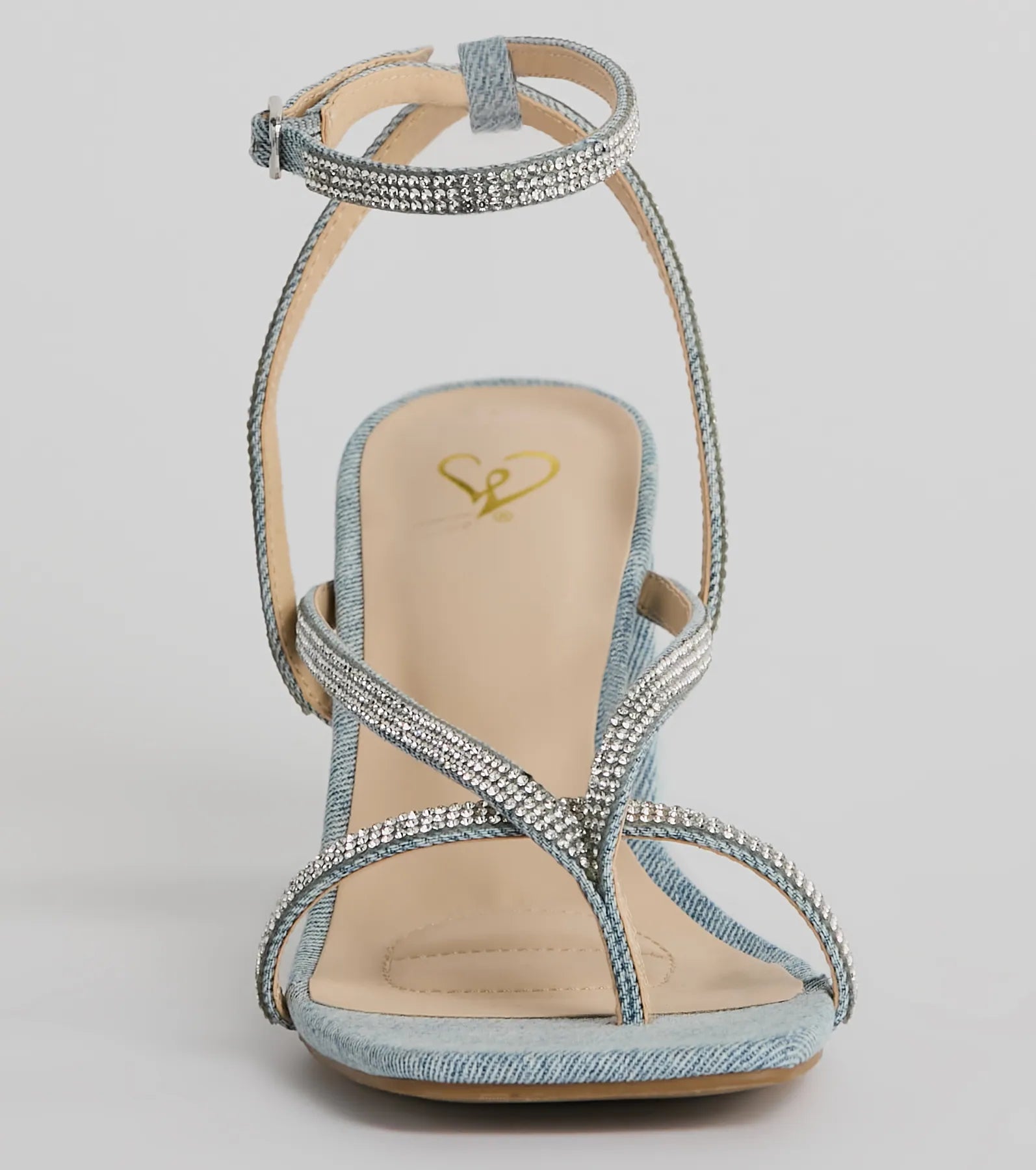 Radiant Rhinestone Strappy Block Heels - Image 3